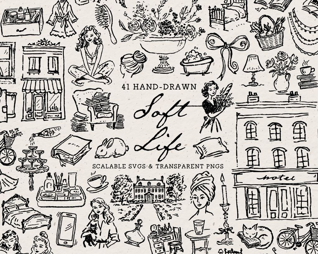 Soft Life Doodle Pack, preview 1