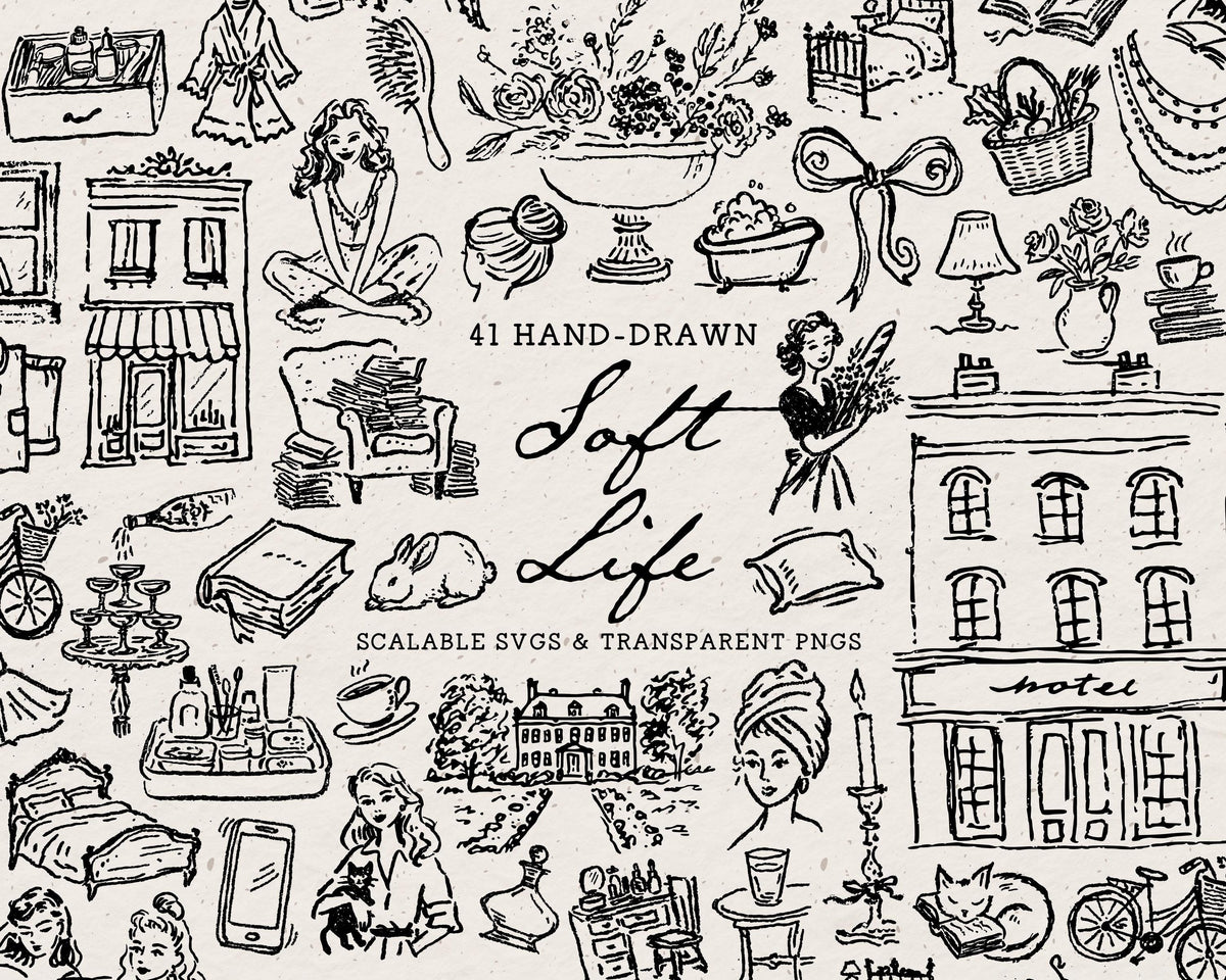 Soft Life Doodle Pack, preview 1