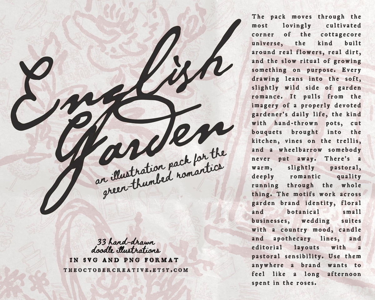 English Garden Doodle Pack, preview 7