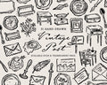 Vintage Post Doodle Pack, preview 1