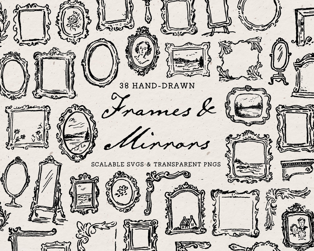 Frames & Mirrors Doodle Pack, preview 1