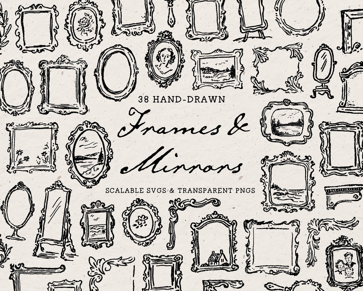Frames & Mirrors Doodle Pack, preview 1