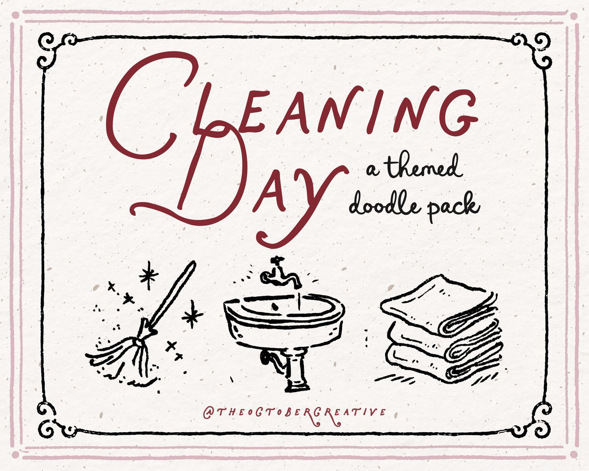 Cleaning Day Doodle Pack, preview 2