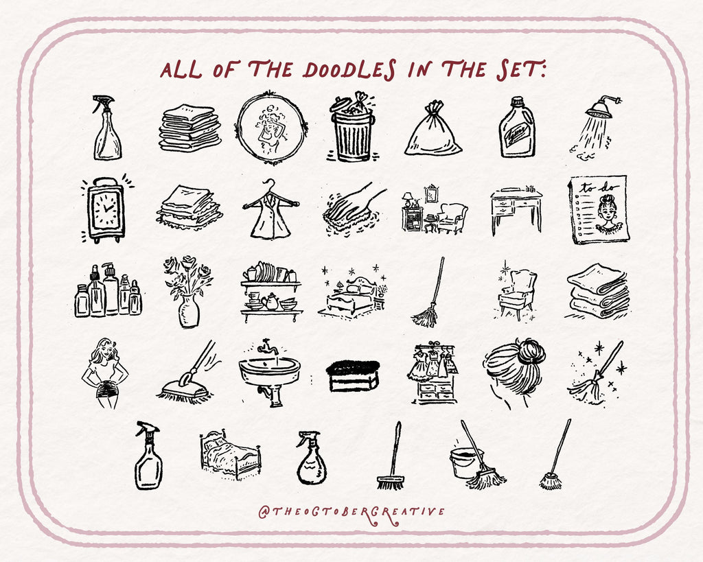 Cleaning Day Doodle Pack, preview 5
