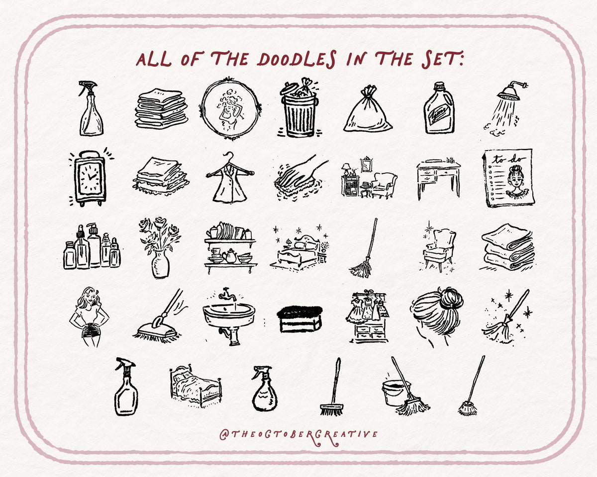 Cleaning Day Doodle Pack, preview 5