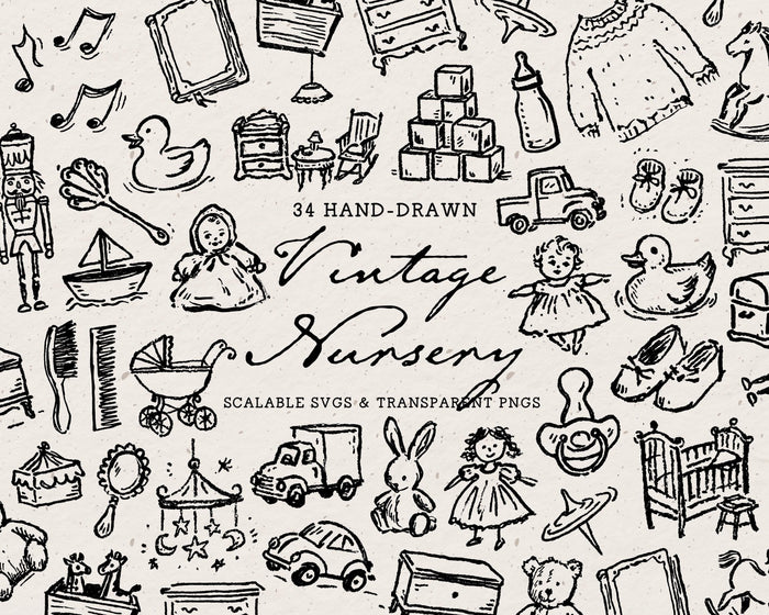 Vintage Nursery Doodle Pack