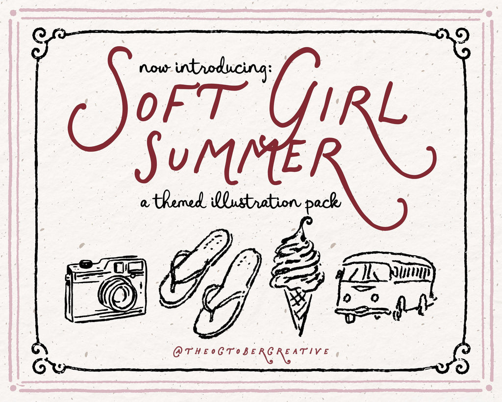 Soft Girl Summer Doodle Pack, preview 2