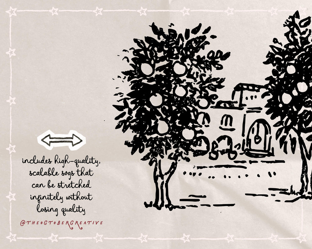 Spanish Courtyard Doodle Pack, preview 3