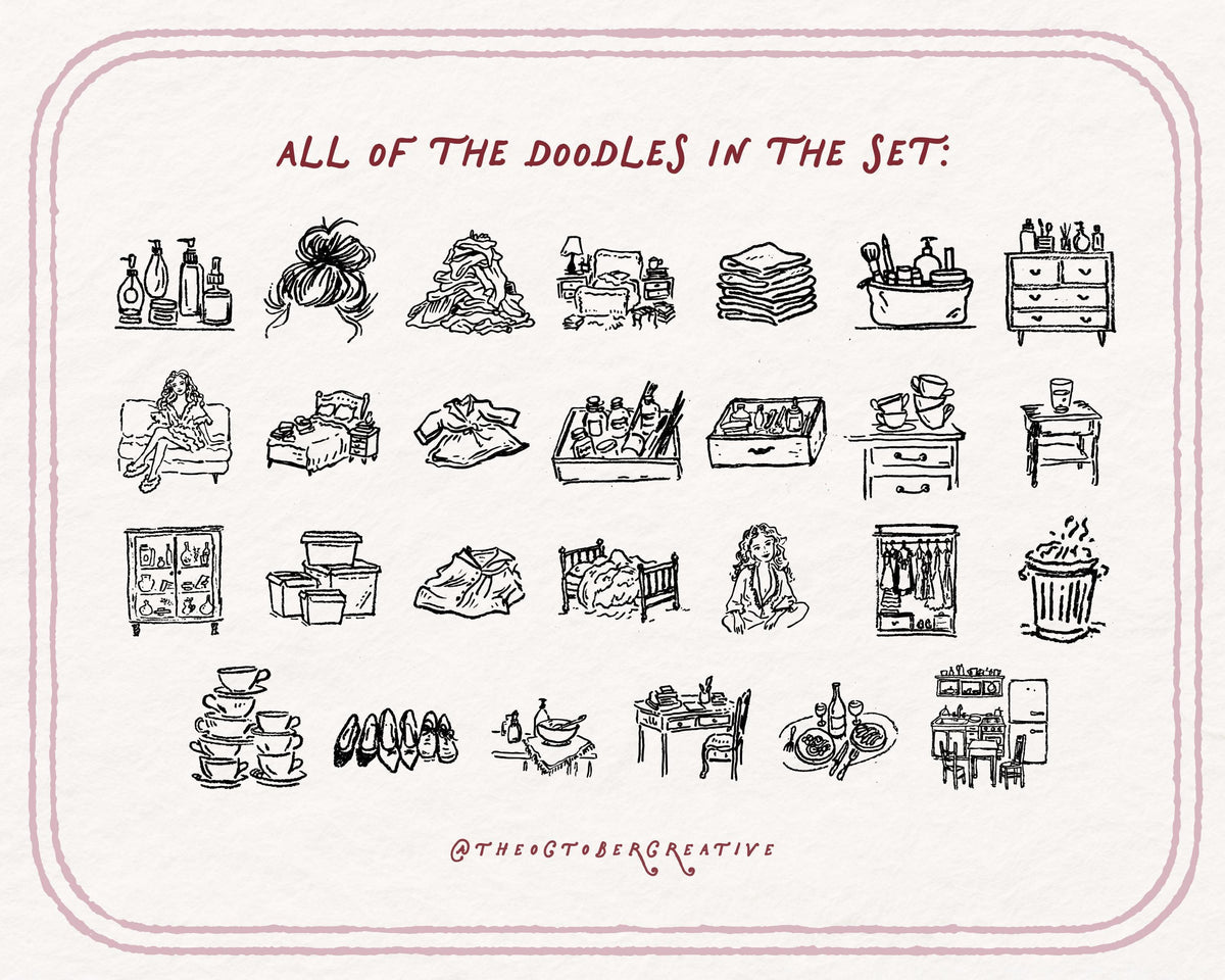 Messy Mondays Doodle Pack, preview 5