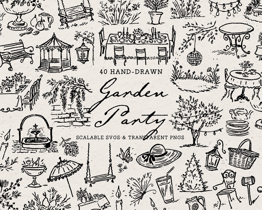 Garden Party Doodle Pack, preview 1