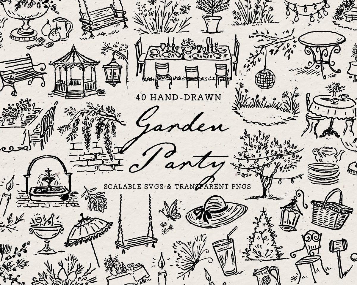 Garden Party Doodle Pack, preview 1