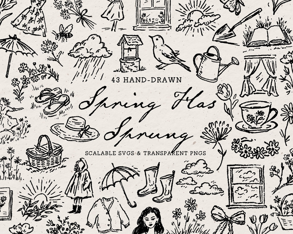 Spring Has Sprung Doodle Pack, preview 1