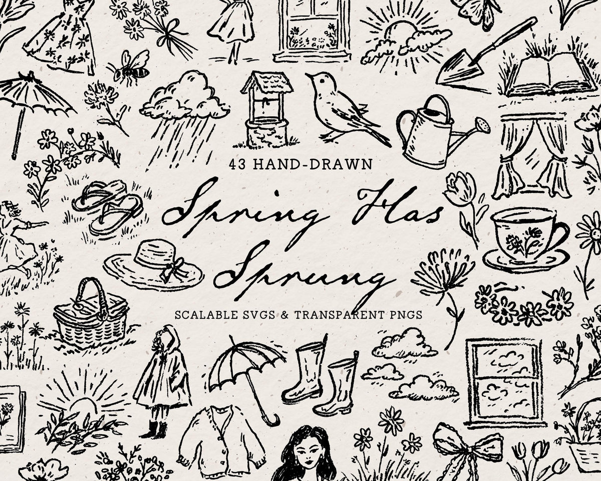 Spring Has Sprung Doodle Pack, preview 1