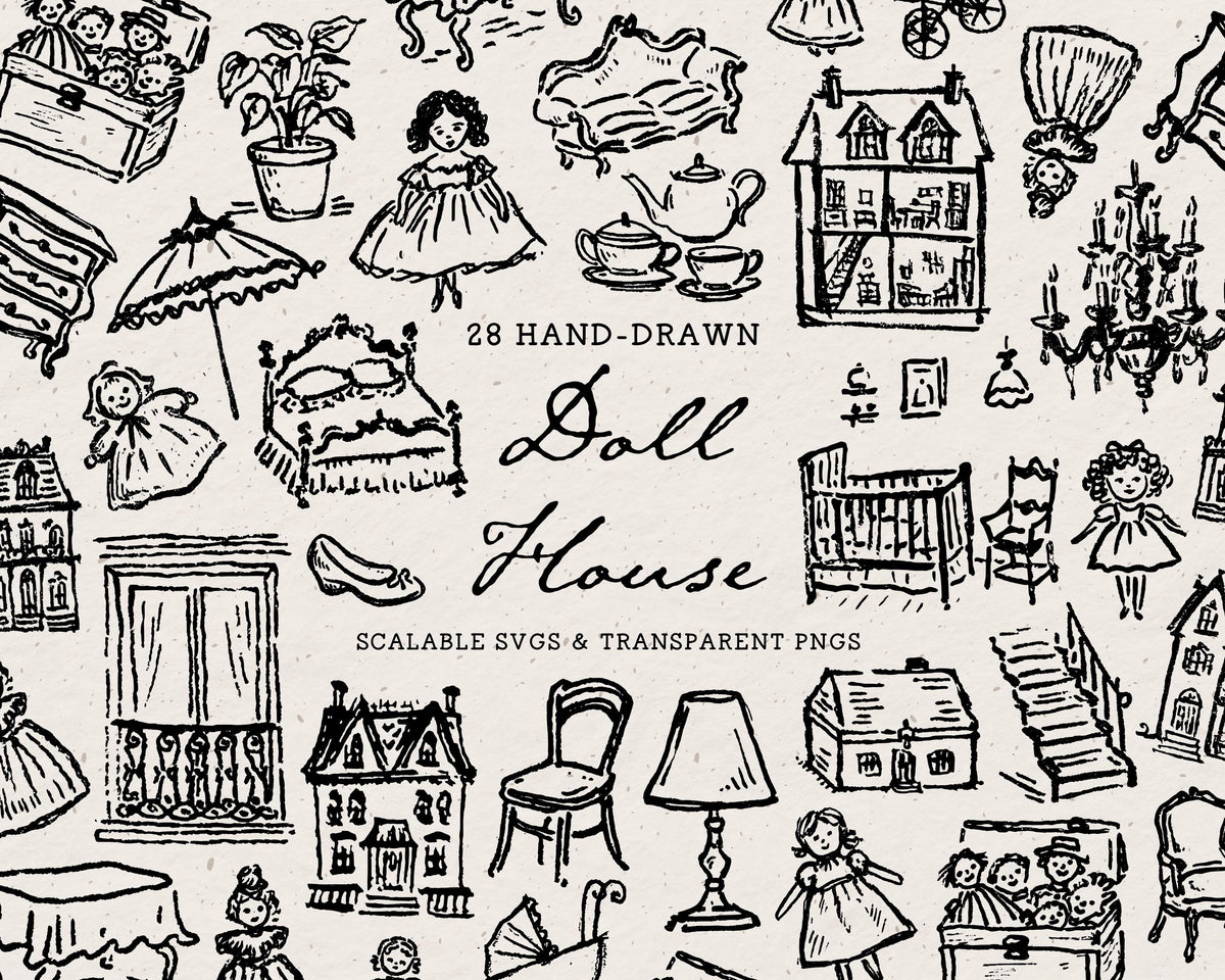Dollhouse Doodle Pack, preview 1