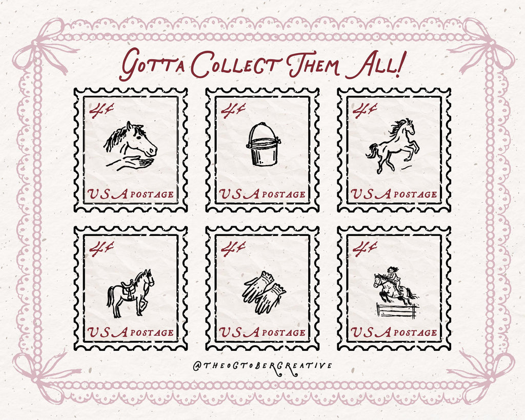 Equestrian Doodle Pack, preview 6