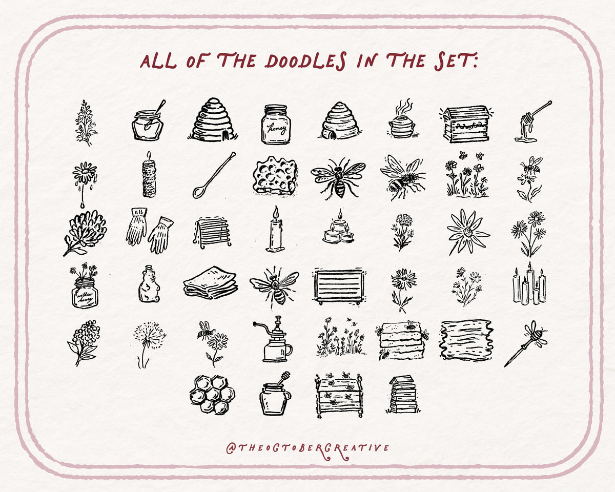 Beekeeping Doodle Pack, preview 4