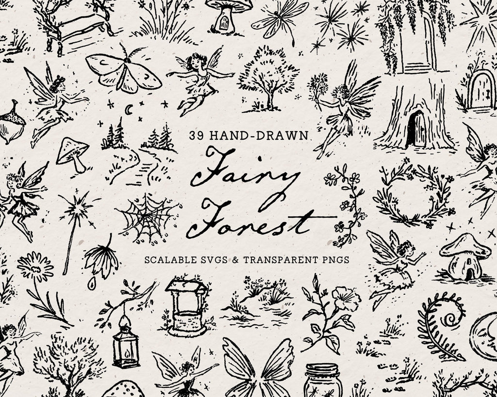 Fairy Forest Doodle Pack, preview 1