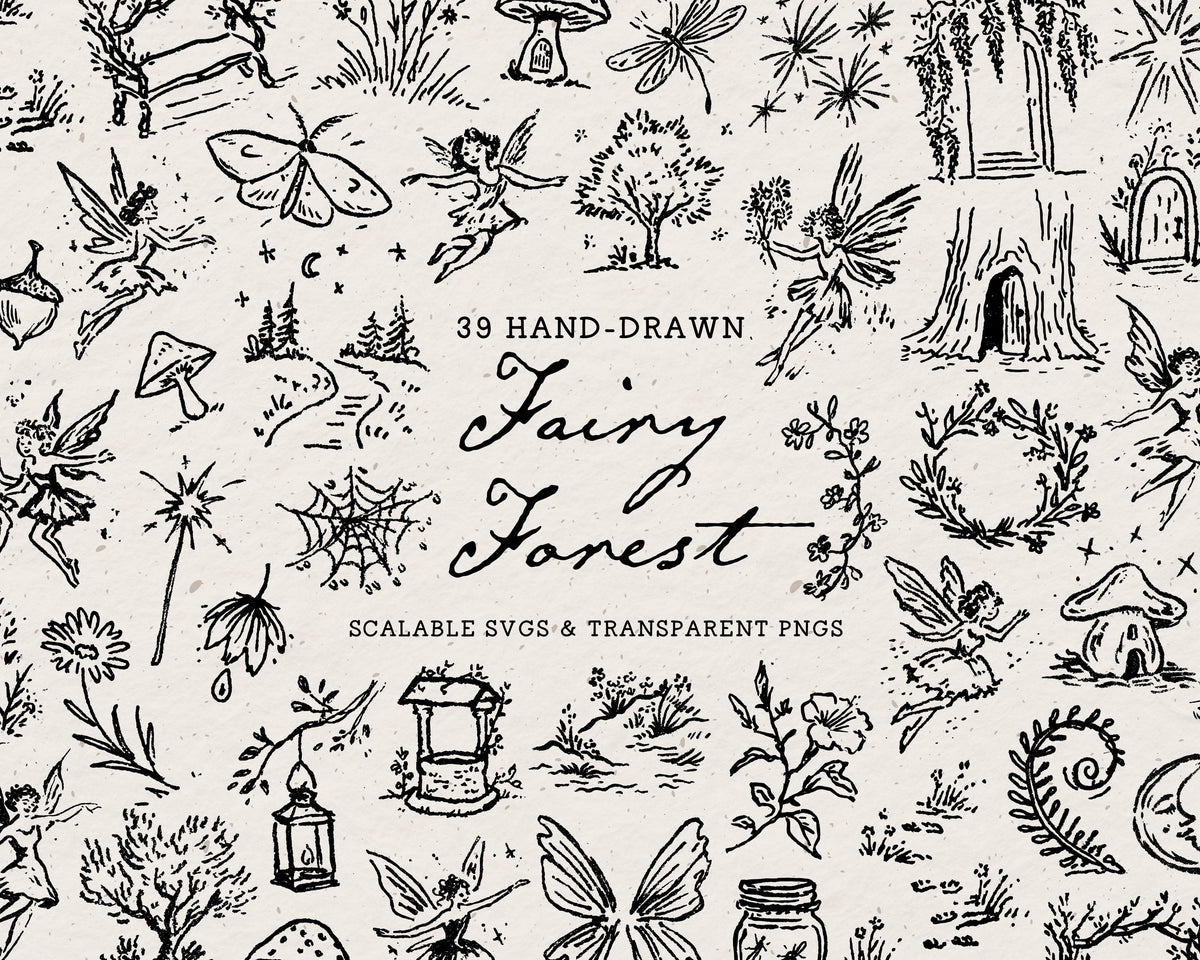 Fairy Forest Doodle Pack, preview 1