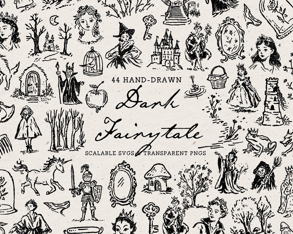 Dark Fairytale Doodle Pack, preview 1