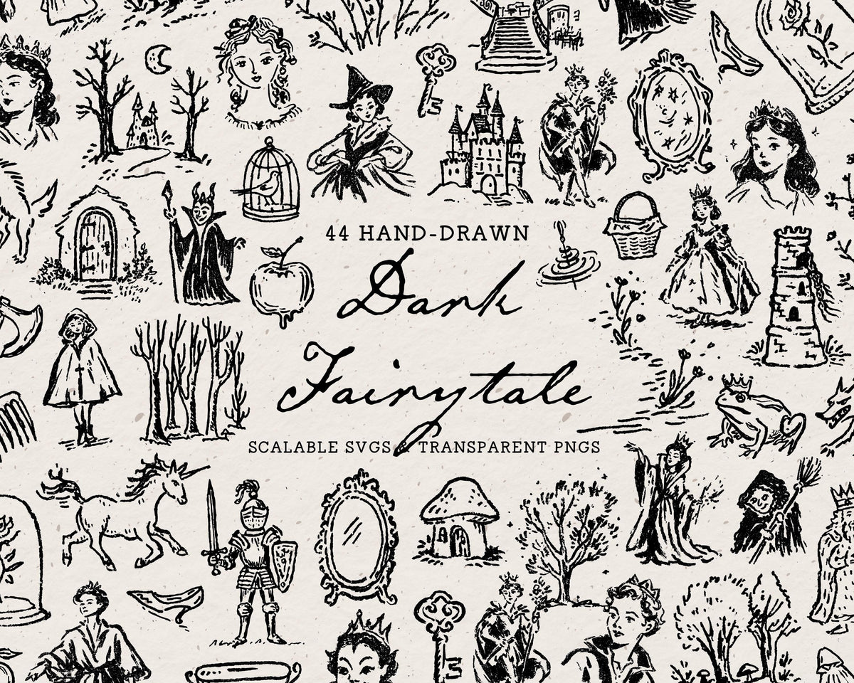 Dark Fairytale Doodle Pack, preview 1