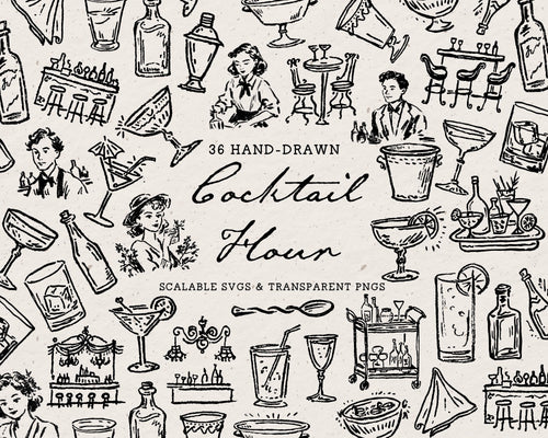 Cocktail Hour Doodle Pack, preview 1