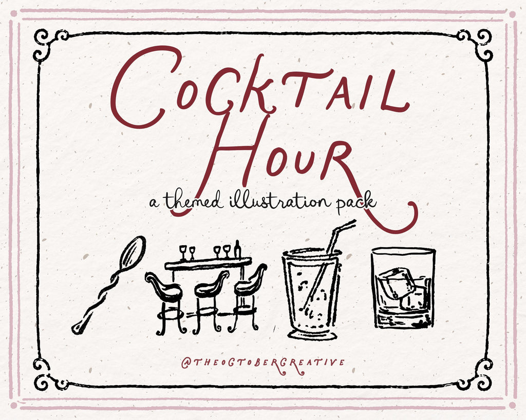 Cocktail Hour Doodle Pack, preview 2