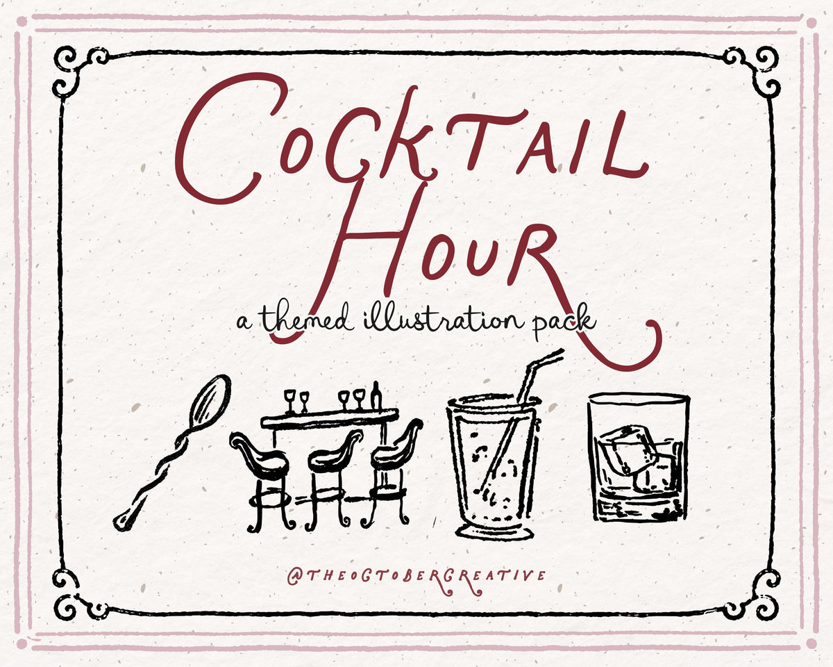 Cocktail Hour Doodle Pack, preview 2