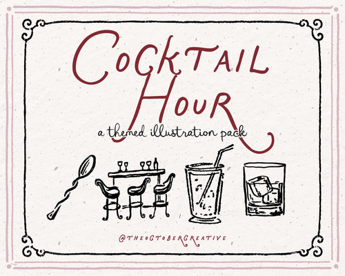 Cocktail Hour Doodle Pack, preview 2