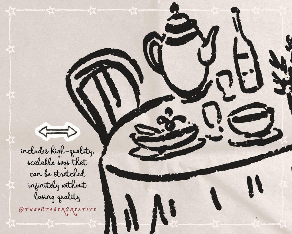 Sunday Brunch Doodle Pack, preview 4