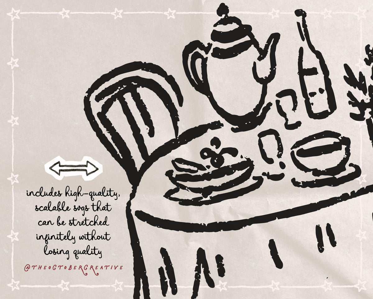 Sunday Brunch Doodle Pack, preview 4