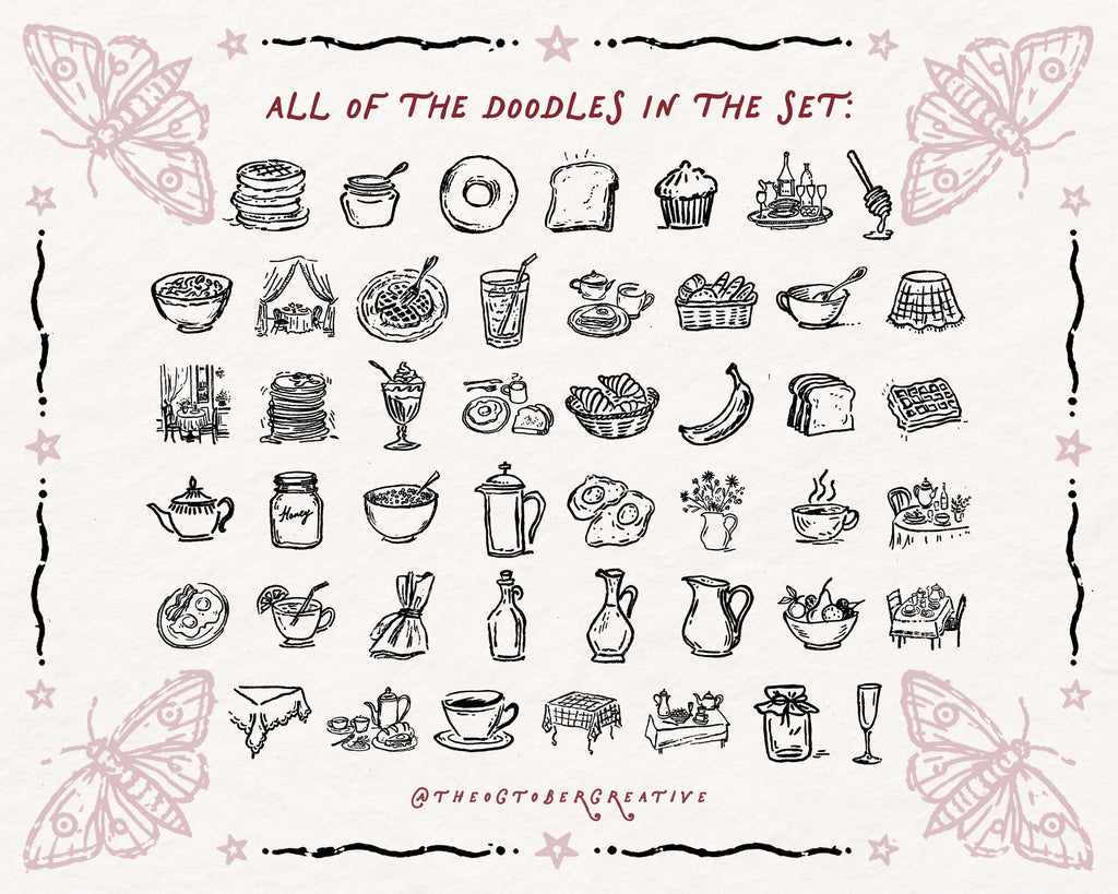 Sunday Brunch Doodle Pack, preview 5