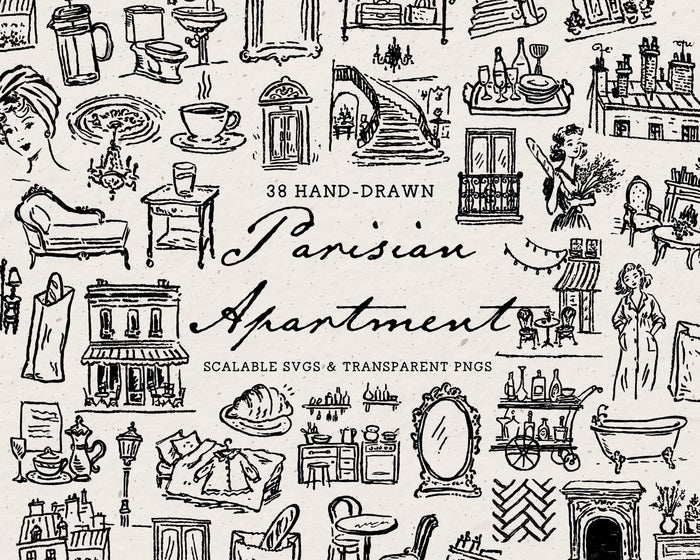 Parisian Apartment Doodle Pack