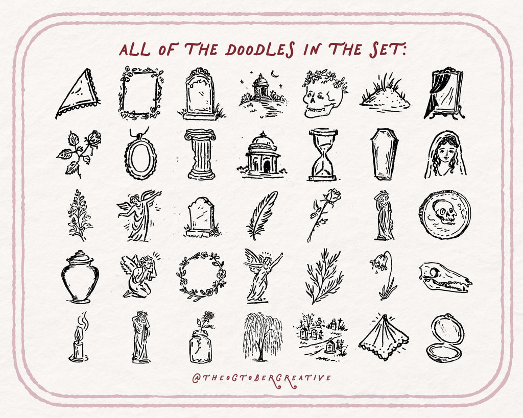 Memento Mori Doodle Pack, preview 5