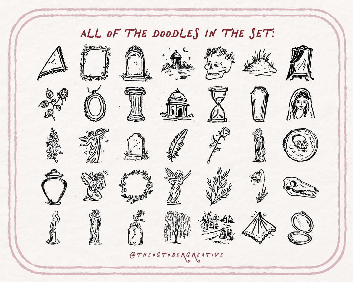 Memento Mori Doodle Pack, preview 5