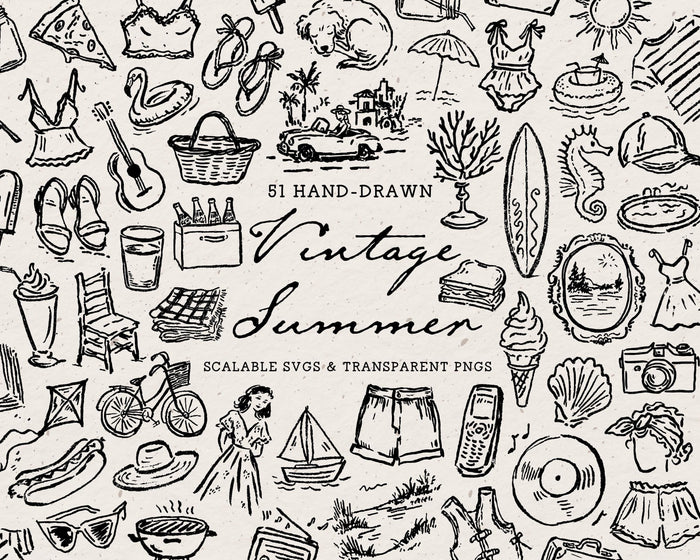 Vintage Summer Doodle Pack