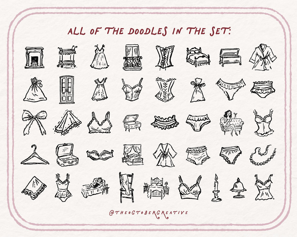 Boudoir Doodle Pack, preview 5