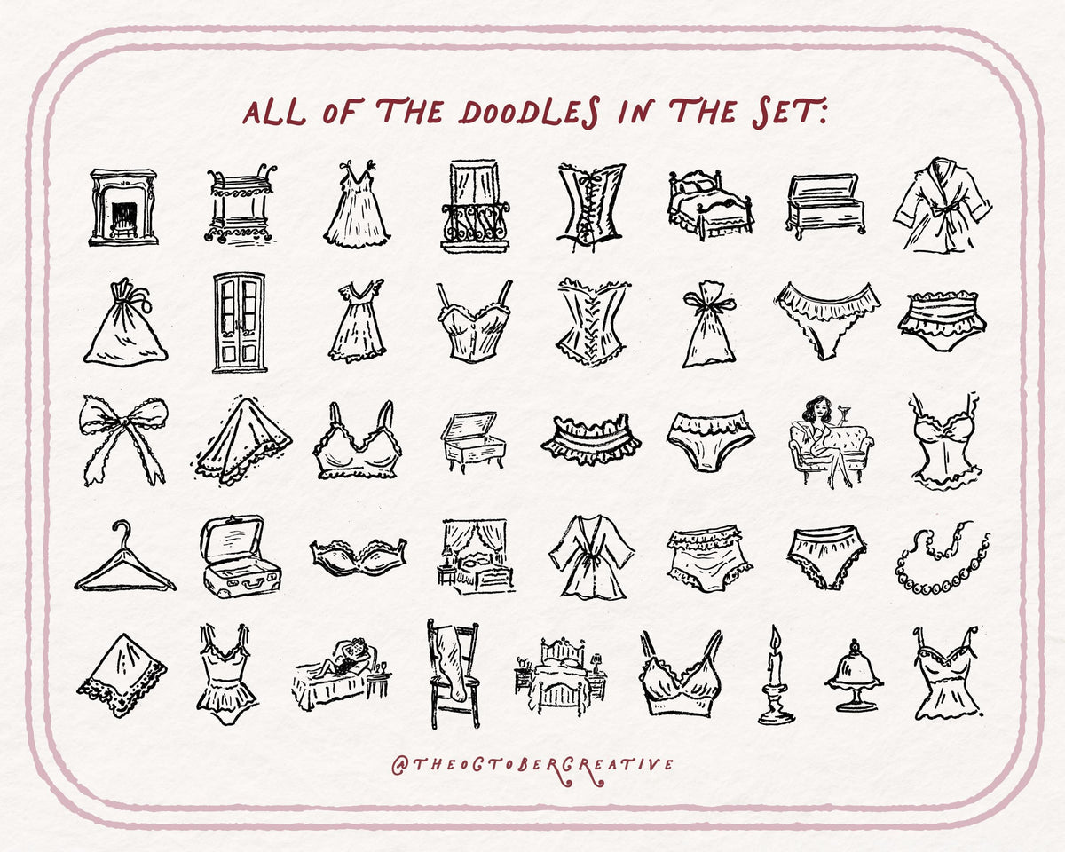 Boudoir Doodle Pack, preview 5