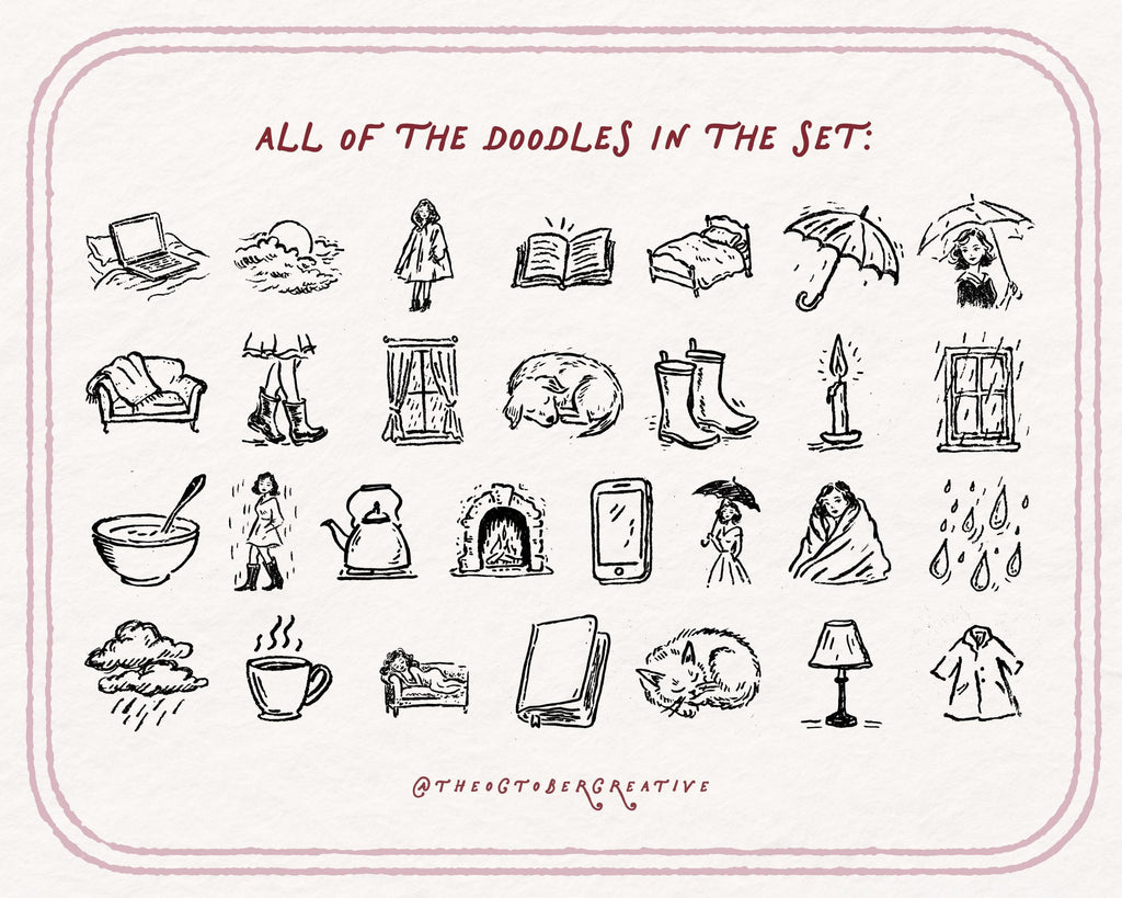 Rainy Day Doodle Pack, preview 5
