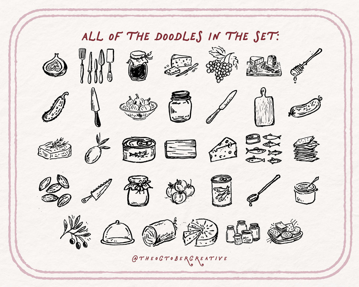 Charcuterie Doodle Pack, preview 5