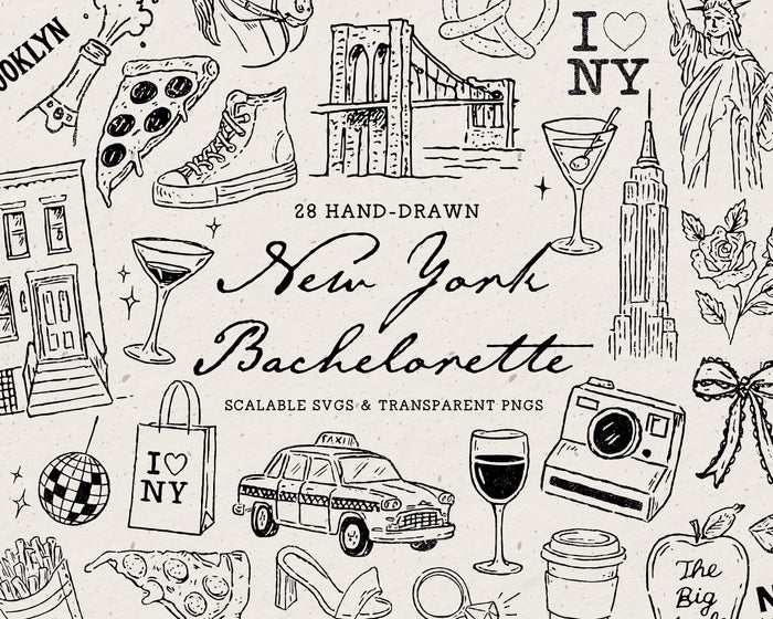 New York Bachelorette Doodle Pack