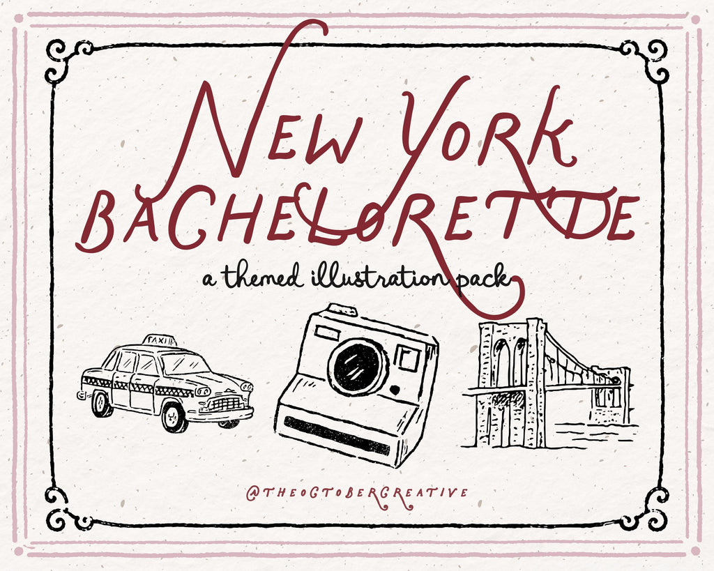 New York Bachelorette Doodle Pack, preview 2