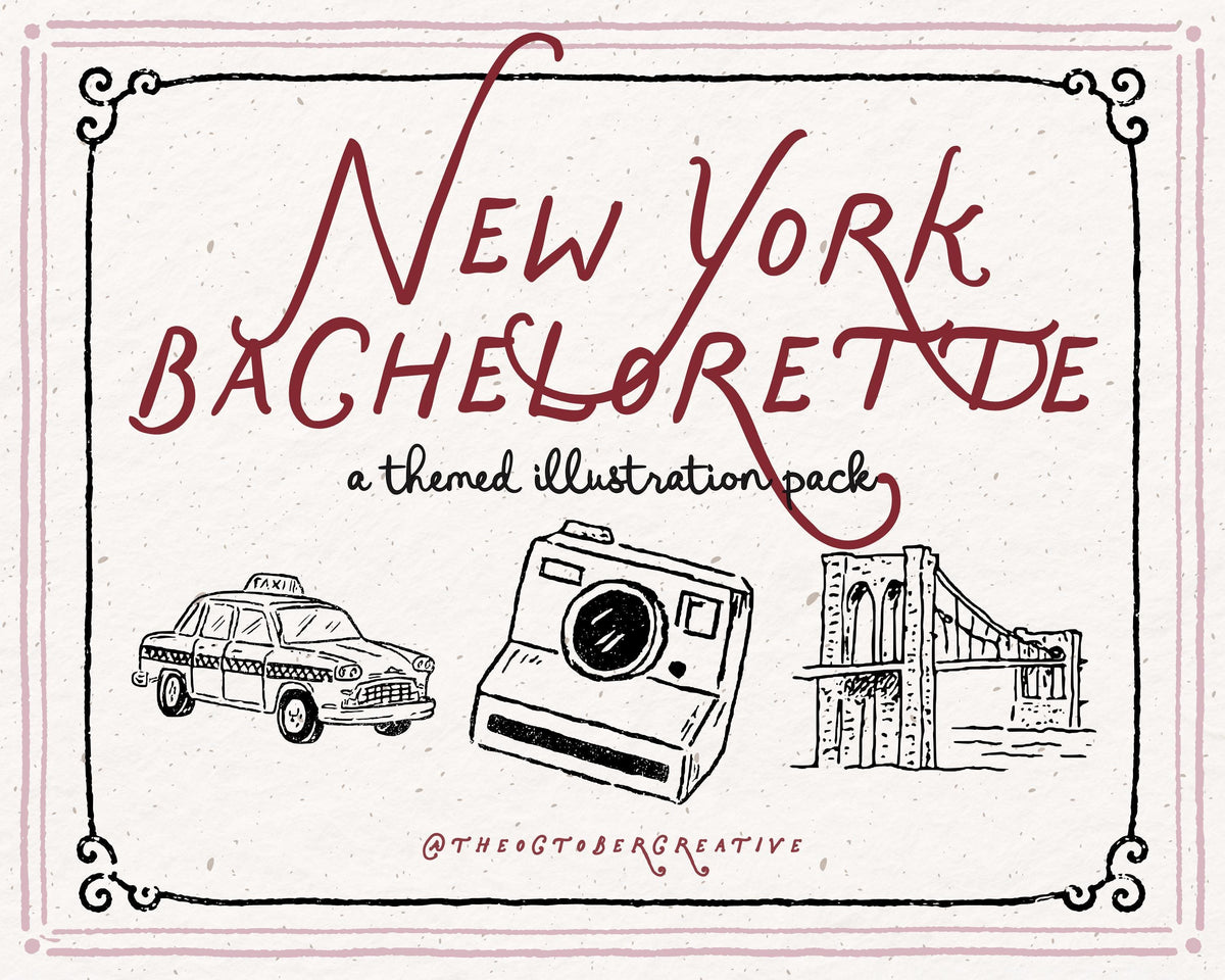 New York Bachelorette Doodle Pack, preview 2