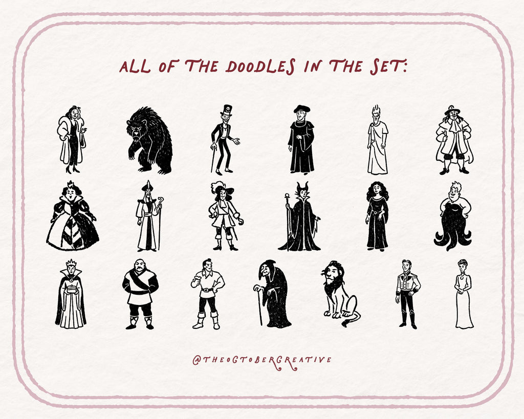Fairytale Villains Doodle Pack, preview 5
