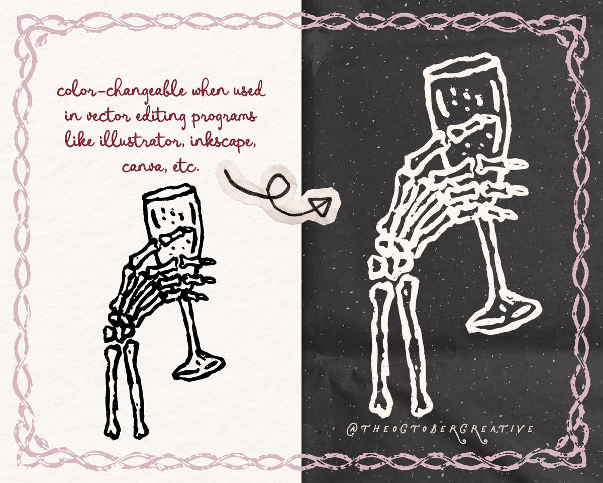 Halloween Cocktails Doodle Pack, preview 2
