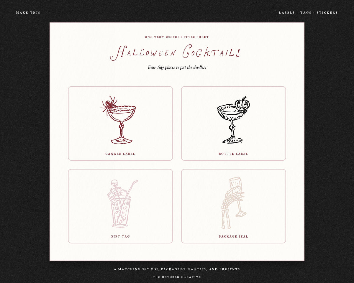 Halloween Cocktails Doodle Pack, preview 16