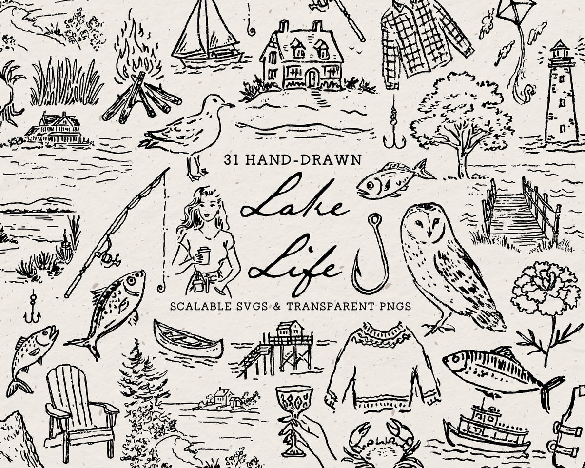 Lake Life Doodle Pack, preview 1