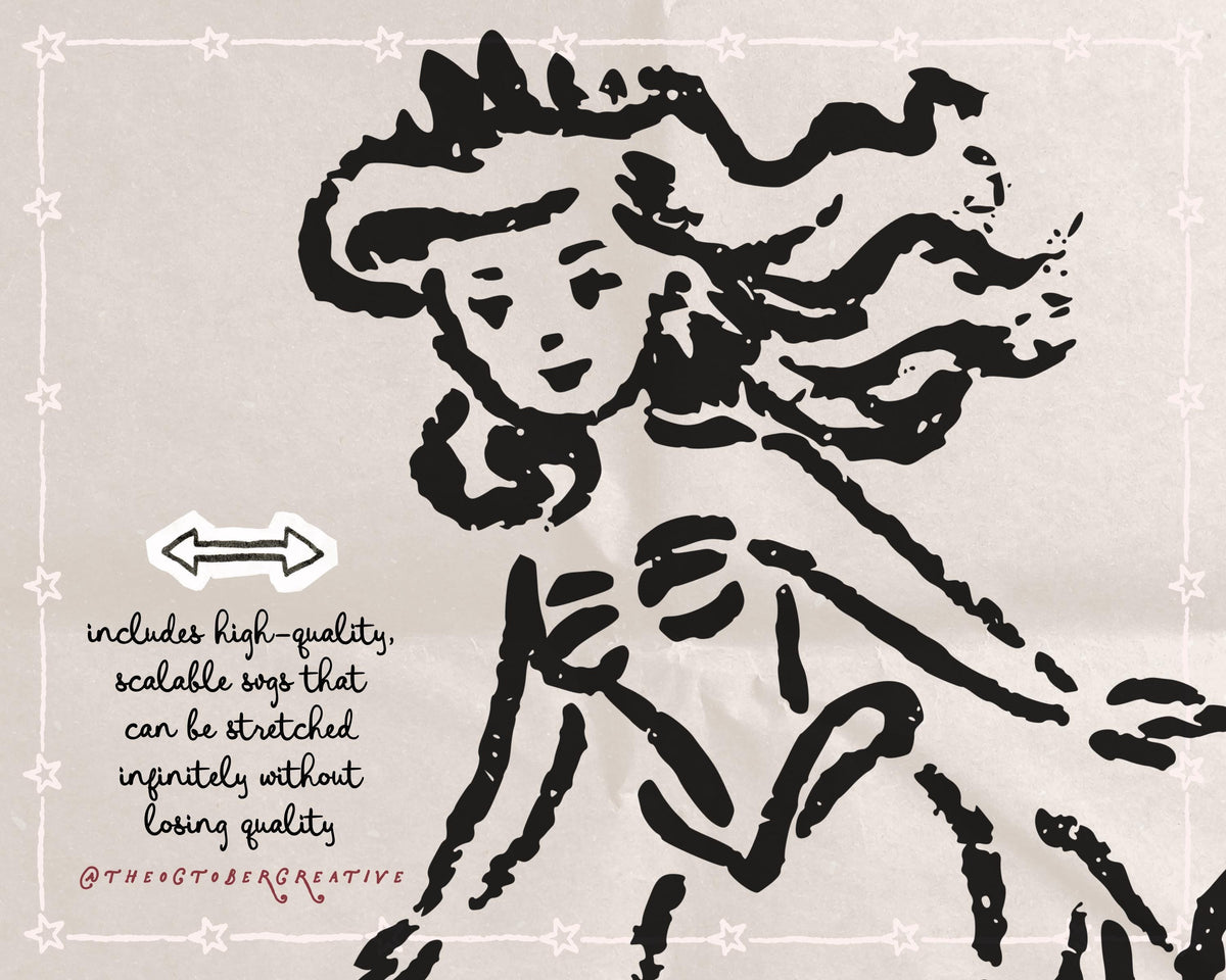 Fairytale Princesses Doodle Pack, preview 4