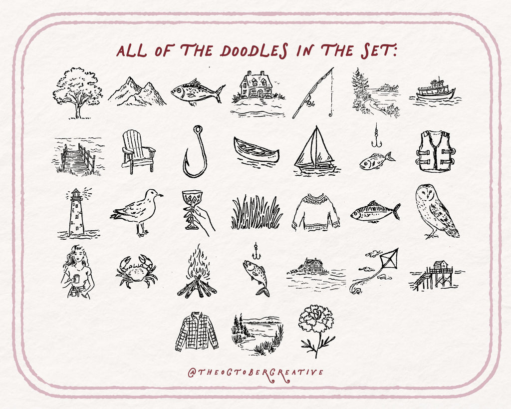 Lake Life Doodle Pack, preview 5