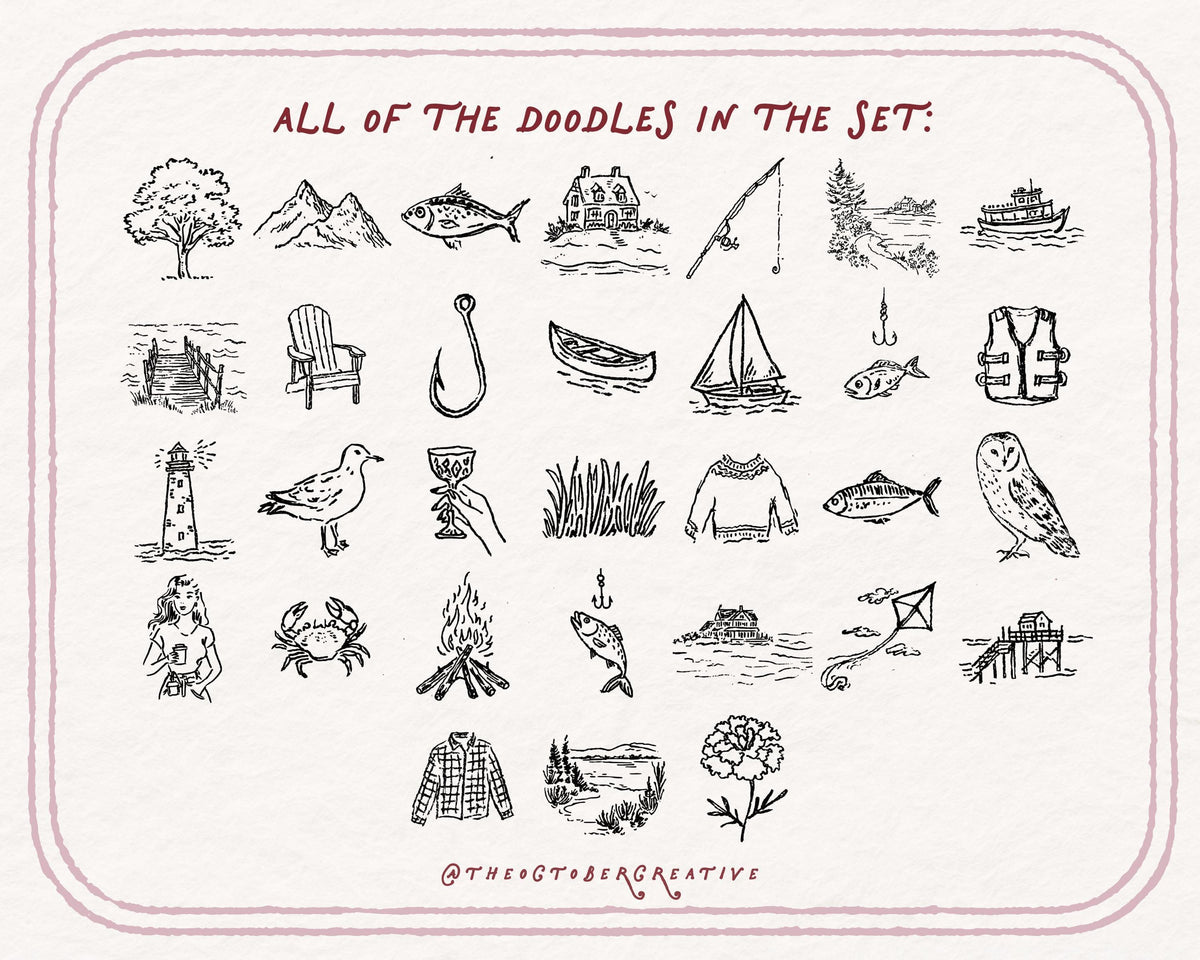 Lake Life Doodle Pack, preview 5
