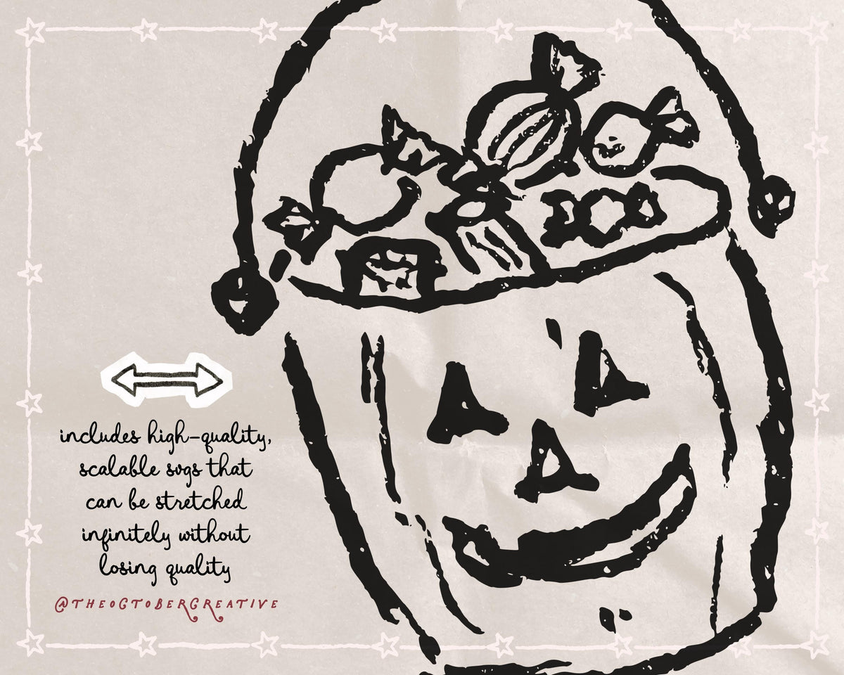 Classic Halloween Doodle Pack, preview 4